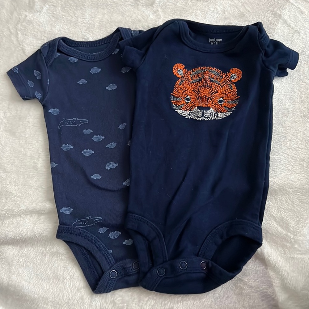 two blue onesies